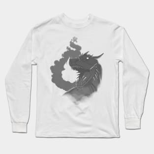 Dragon and Flame-Gray Version Long Sleeve T-Shirt